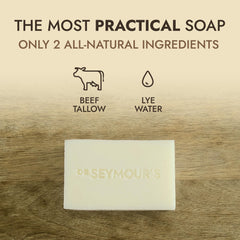 Dr. Seymour's close-up of bar texture highlighting creamy lather potential