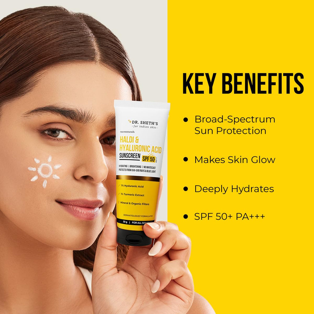 Dr. Sheth's sunscreen spread on hand demonstrating blendability and no white cast