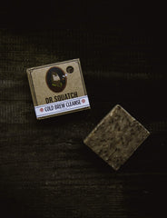 Dr. Squatch close-up of coffee bean texture in bar providing exfoliation benefit