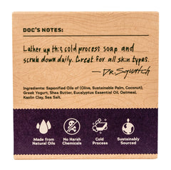 Dr. Squatch eucalyptus lather in hand illustrating creamy hydration