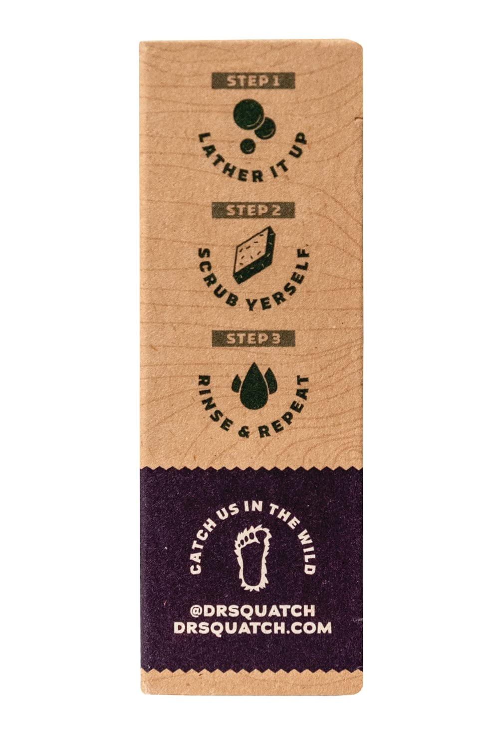 Dr. Squatch eucalyptus bar next to hand showing true size and portability