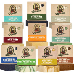 Dr. Squatch front packaging showing 10-pack and variety
