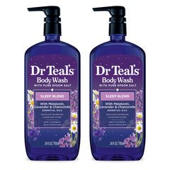 Dr Teal's front packaging showing bottle and relaxing lavender scent benefits