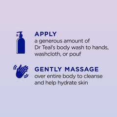 Dr Teal's sleep body wash with lavender and chamomile scent for calm