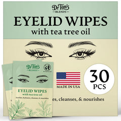 Dr. Tom's Blends front packaging showing 30 wipes and benefits