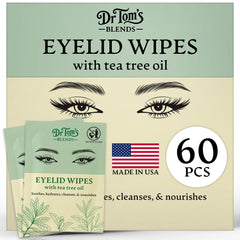 Dr. Tom's Blends front packaging showing 60 wipes, clear labeling and benefits