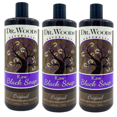 Dr. Woods front bottle showing label and size, highlighting natural ingredients
