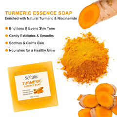 DR.YIMAN turmeric soap close-up of texture and moisturizing olive oil