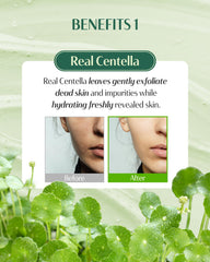 DR.PEPTI visible Centella leaf specks in gel offering botanical renewal