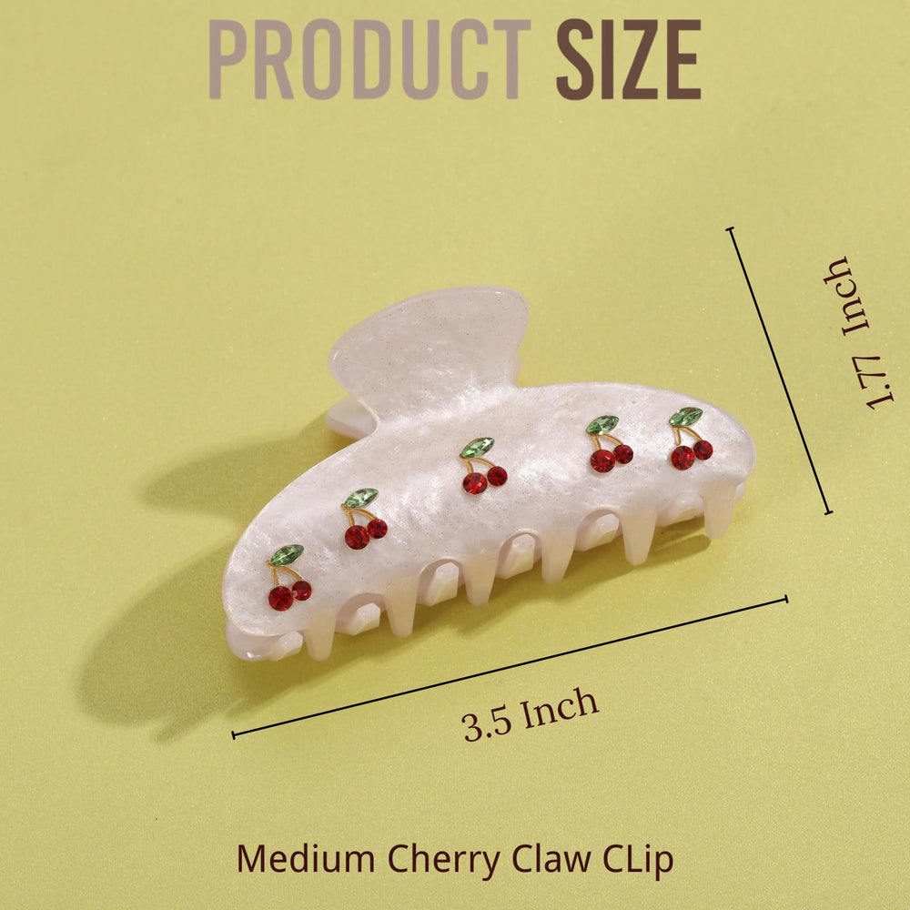 Drealoe cherry clips close-up of glossy acetate texture for smooth, lightweight feel