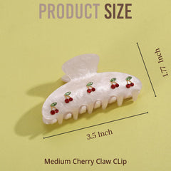 Drealoe cherry clips close-up of glossy acetate texture for smooth, lightweight feel