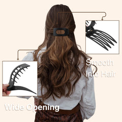 Drealoe clip beside a ruler showing dimensions, clear size for styling choices