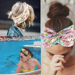 DRESHOW flat lay of eight headbands showing color options and easy rotation benefit