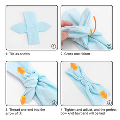 DRESHOW headbands folded flat after washing showing easy care and shape retention