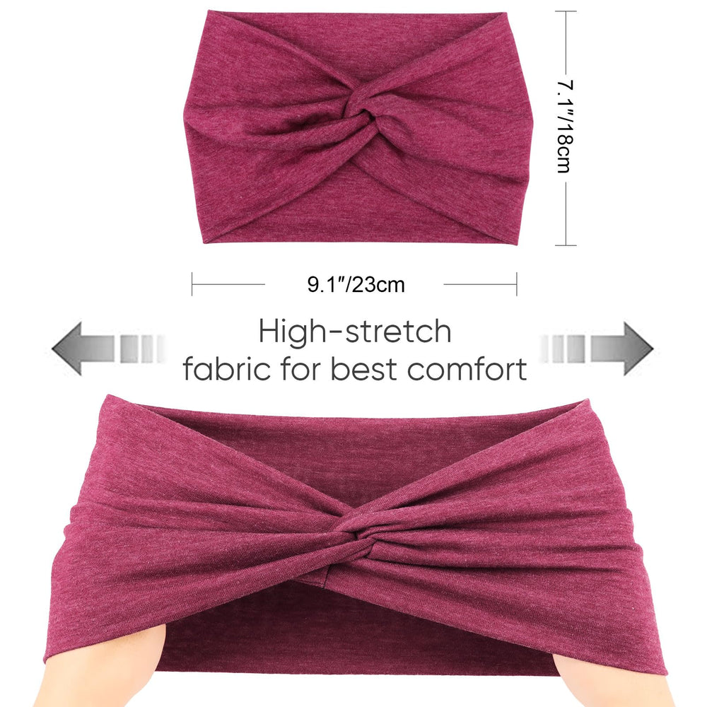 DRESHOW four color headbands on table showing outfit-matching versatility benefit