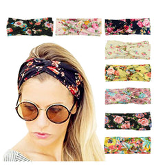 DRESHOW front view of eight-pack boho headbands showing variety and convenience