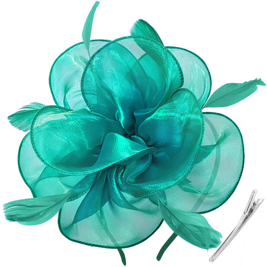 DRESHOW front view of fascinator showing clean pillbox silhouette and elegance