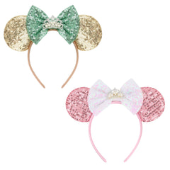 DRESHOW front packaging showing two glitter headbands and bow benefit visibility