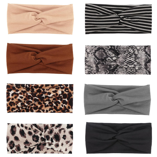 DRESHOW front pack of eight headbands showing variety and convenience