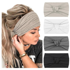 DRESHOW front view of four-pack headbands showing color variety and everyday benefit