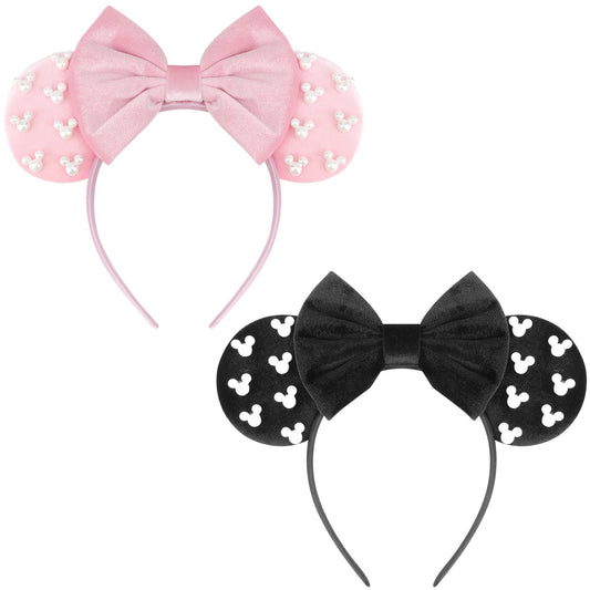 DRESHOW headband front packaging showing two pearl mouse ears, perfect for gifting