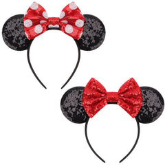 DRESHOW mouse ears front view showing bold glitter and playful shape