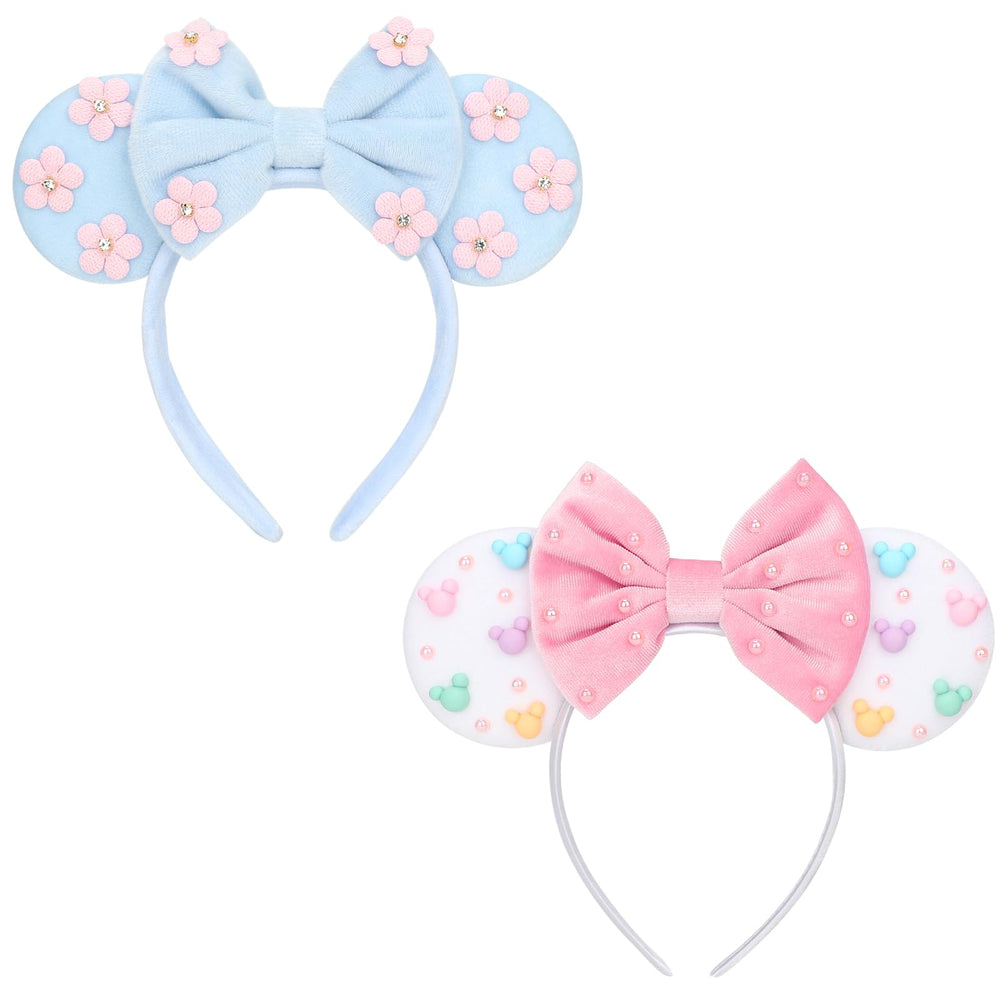 DRESHOW headband front view showing bow and ears, ideal for park-ready style
