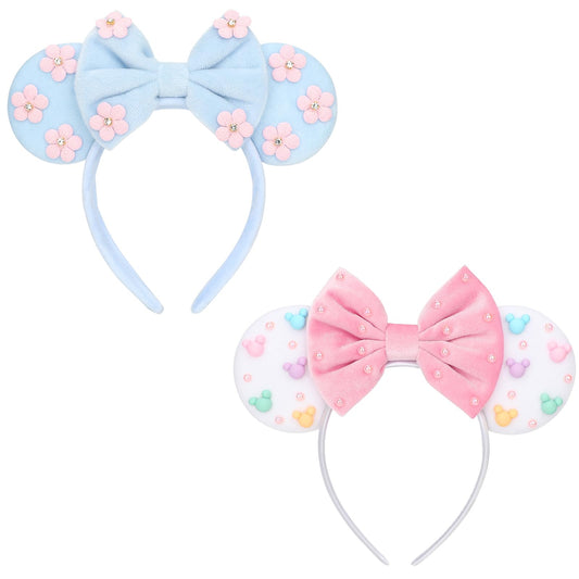 DRESHOW headband front view showing bow and ears, ideal for park-ready style