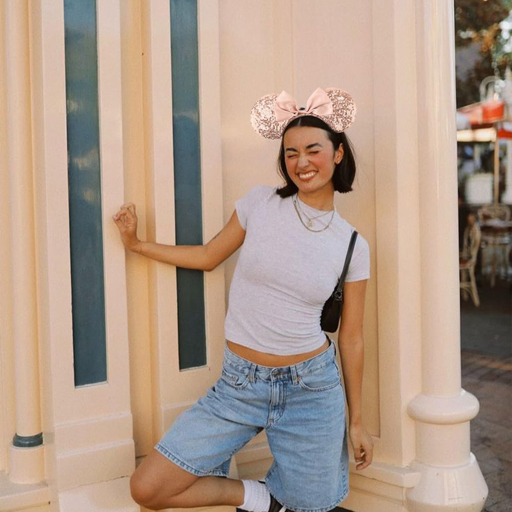 DRESHOW headband on model demonstrating fit and comfortable party-ready style