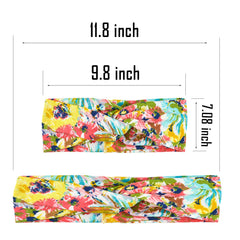 DRESHOW headband worn with ponytail illustrating comfortable hold during activity