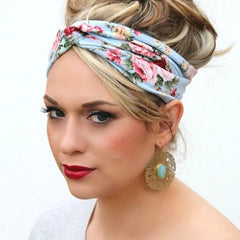 DRESHOW headband worn during yoga showing non-slip performance and movement freedom