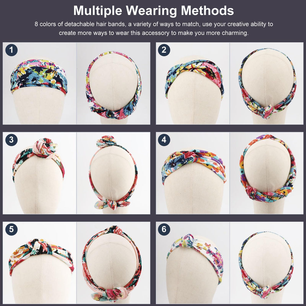 DRESHOW full set laid flat showing all eight floral prints for variety