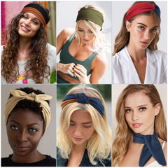 DRESHOW headbands beside a ruler showing compact size and portability
