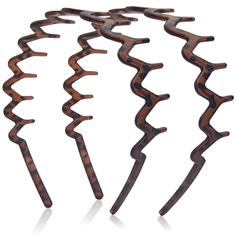 Dresyu front view of 2-pack matte leopard headbands showing pattern and packaging benefit