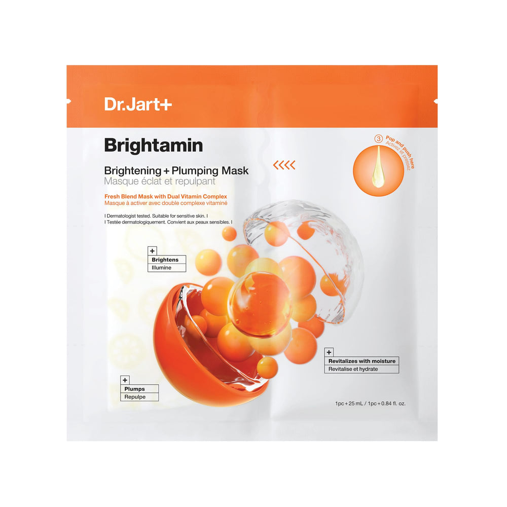 Dr.Jart+ front pouch showing travel-size convenience and fresh-mix design