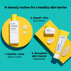 Dr.Jart+ bottle staged in bathroom conveying everyday routine benefit