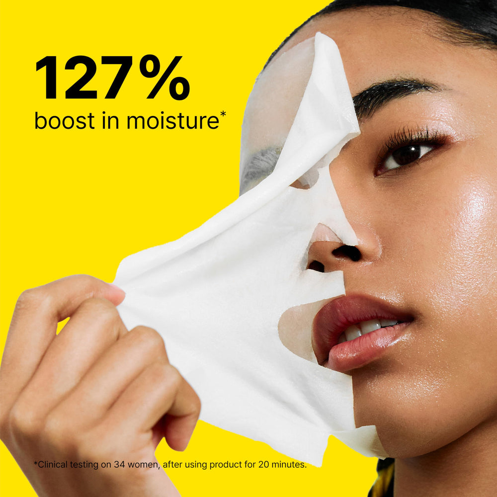 Dr.Jart+ model applying sheet mask demonstrating easy home use