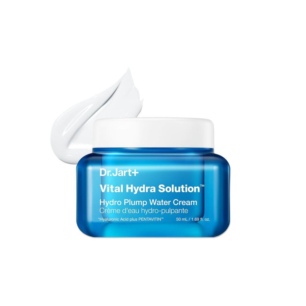 Dr.Jart+ jar front view showing sleek pack and hydrating benefit