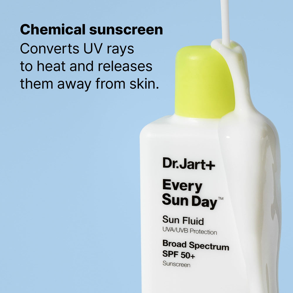 Dr.Jart+ next to a 3.38 fl oz label showing product size for travel-friendly use