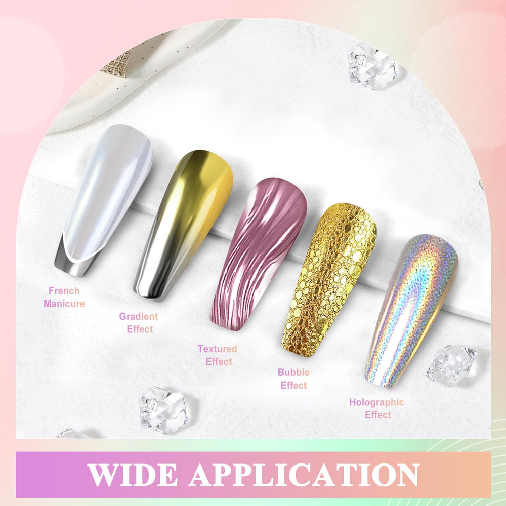 DRMODE finished mirror manicure demonstrating high-shine reflective benefit