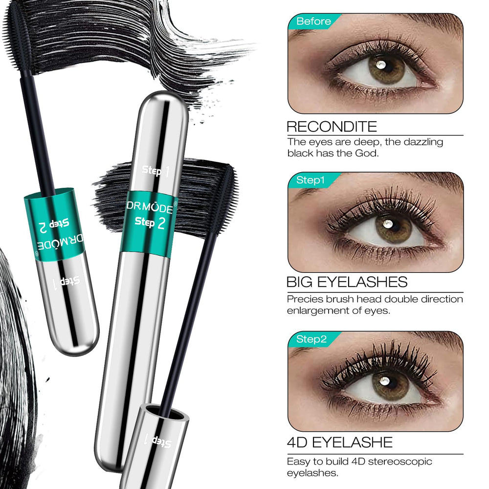 DRMODE dual brush close-up illustrating step 1 and step 2 brushes for customizable volume