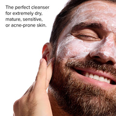 DRMTLGY gOAT cleanser oat and hyaluronic ingredient arrangement highlighting soothing hydration benefit
