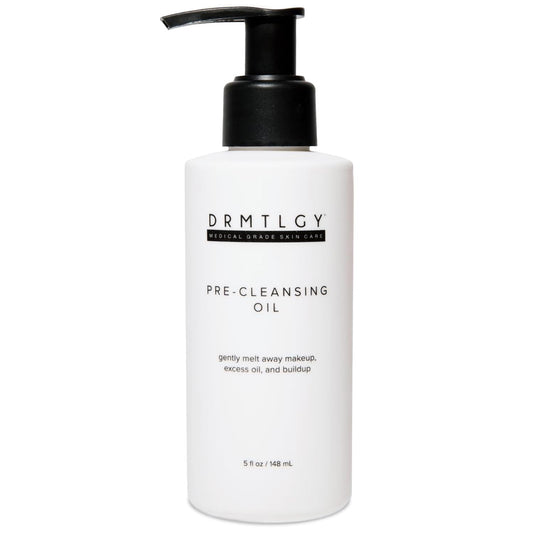 DRMTLGY bottle front view showing clean labeling and product benefit