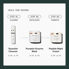 DRMTLGY pumpkin mask styled in a spa setting for relaxation and pampering benefit