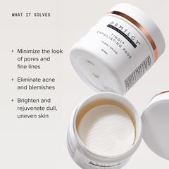 DRMTLGY tingl ingredients label showing AHA BHA blend and botanicals