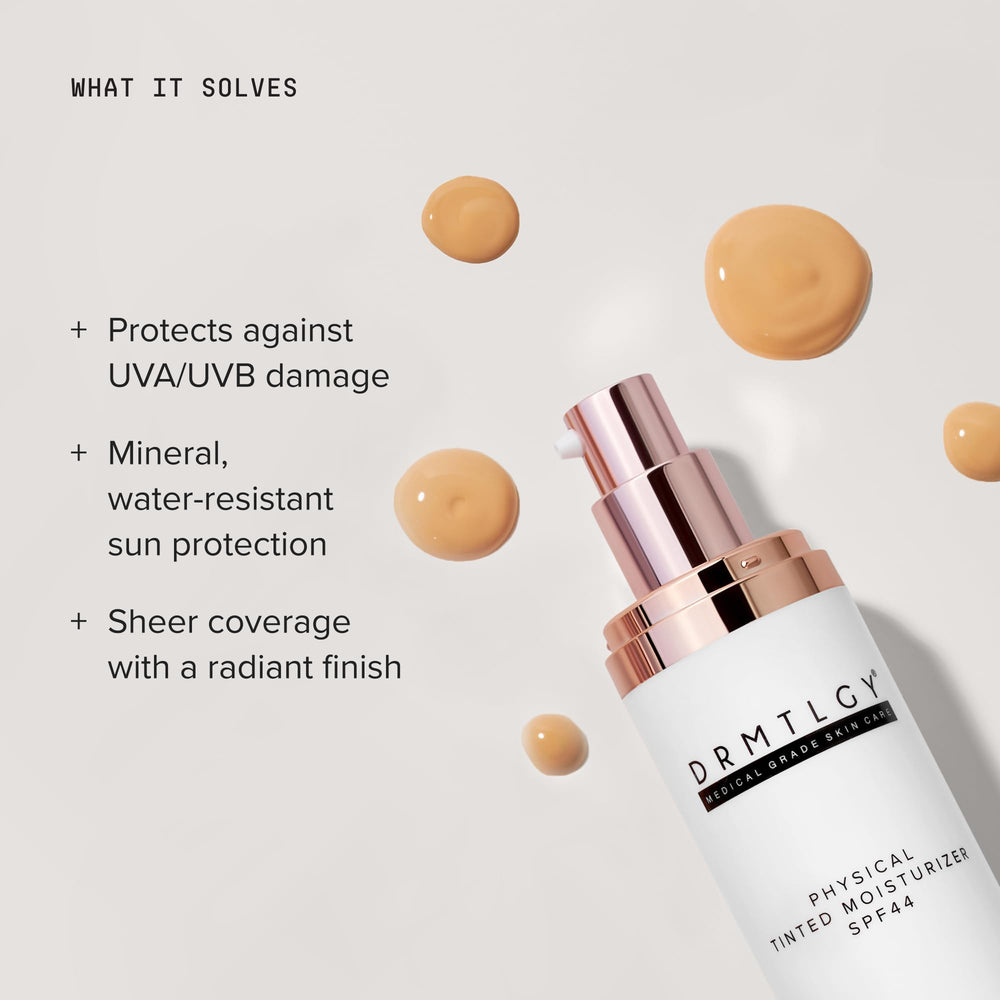 DRMTLGY creamy texture swatch showing blendable hydrating finish
