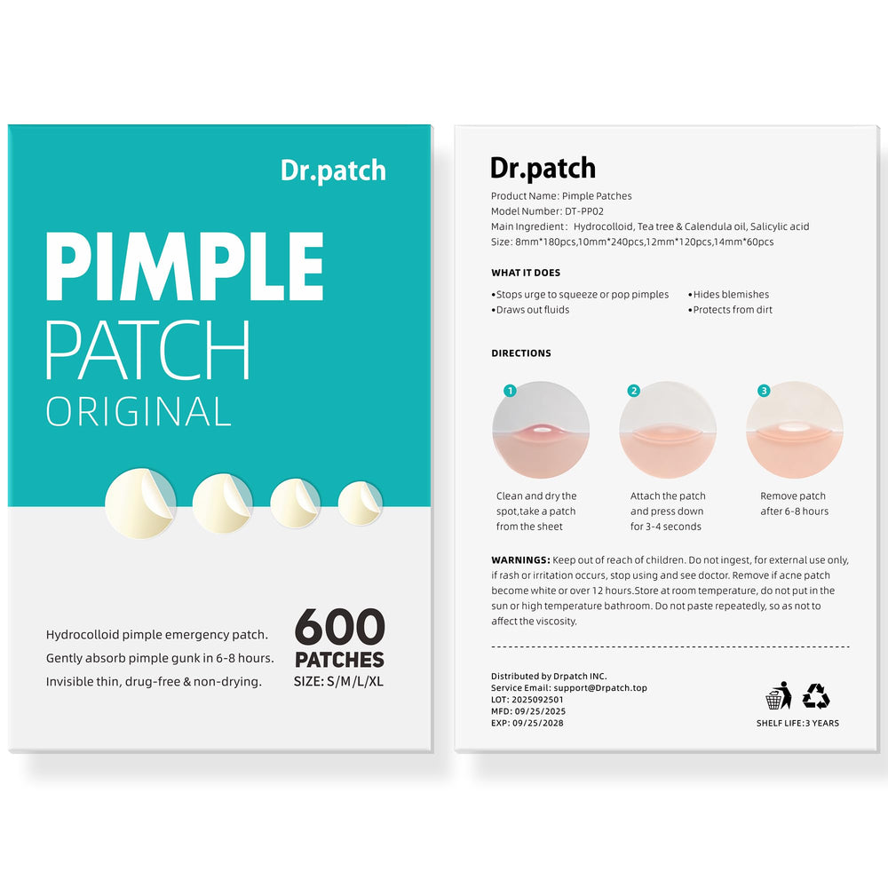 Dr.patch next to hand for size and scale comparison convenience