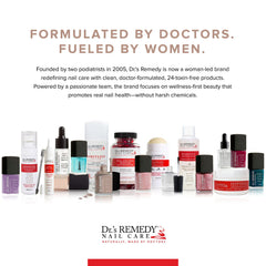 Dr.'s Remedy in a hand-care routine setting showing improved cuticle appearance