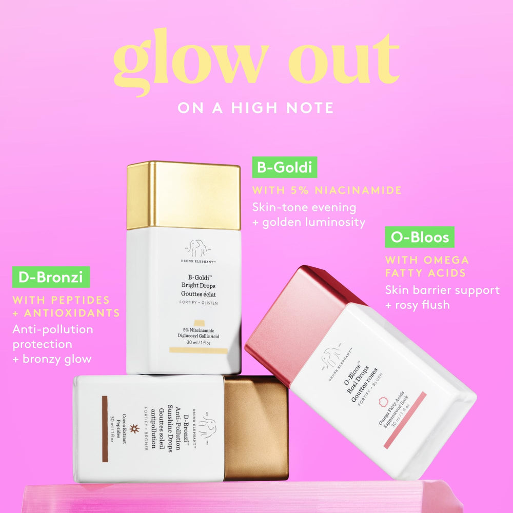 Drunk Elephant applied on skin in morning routine to show natural-looking warmth and improved clarity