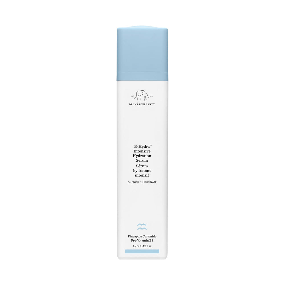 Drunk Elephant front packaging showing product and clean clinical branding for hydration